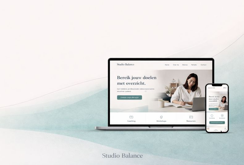 website template voor coaches en ondernemers
