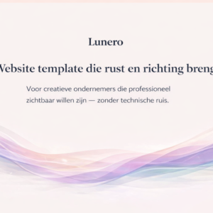 website template voor creatieve ondernemers