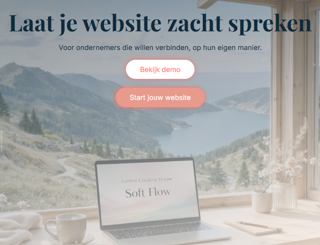Tablet weergave Soft Flow template